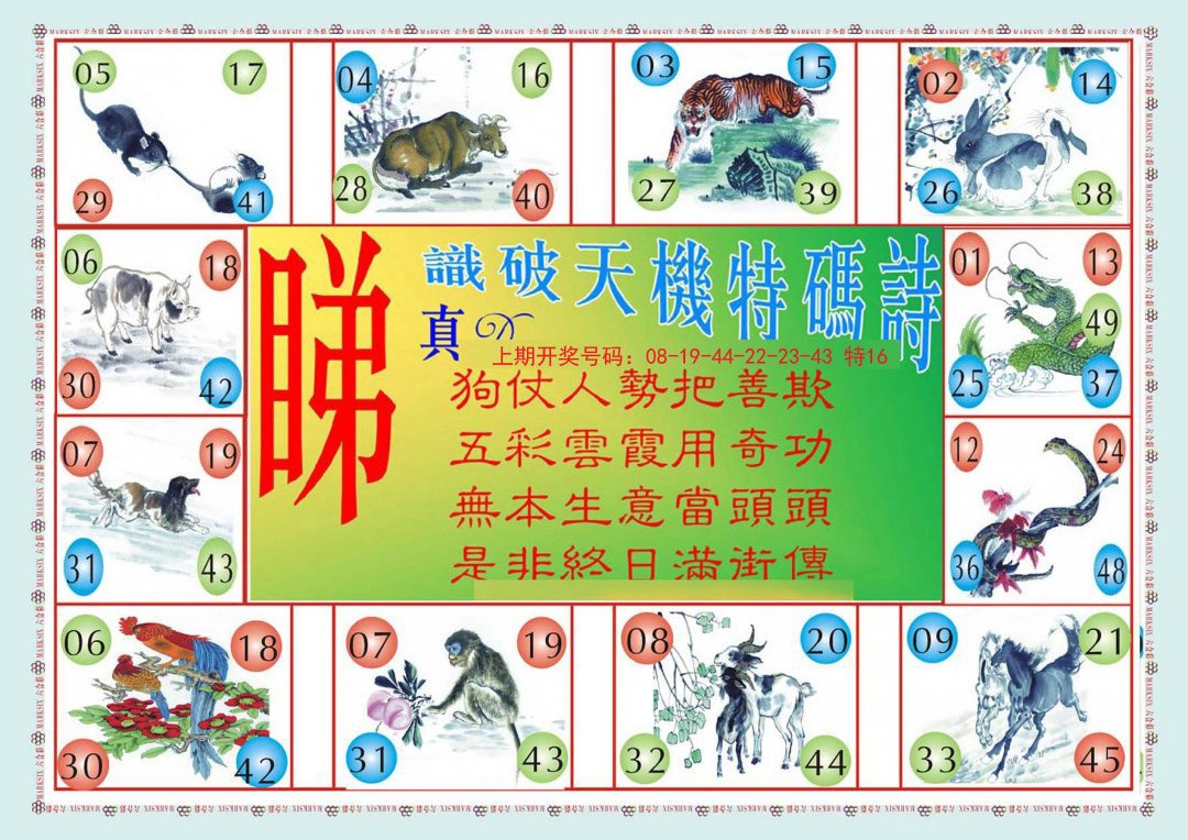 2024199期识破天机B版