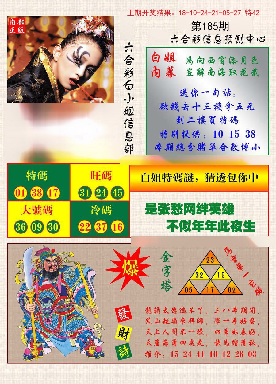 2024185期港彩内幕报