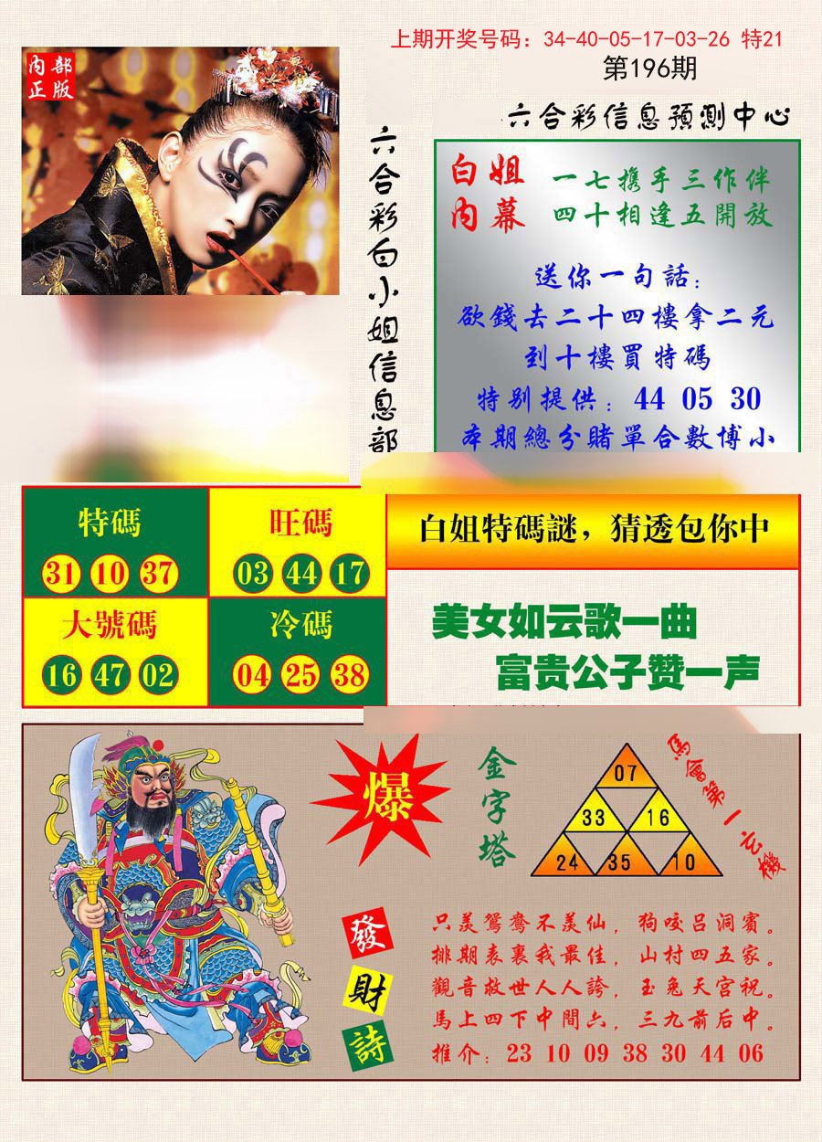 2024196期港彩内幕报
