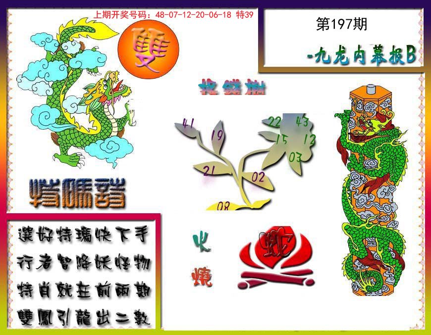 2024197期九龙内幕特肖图a