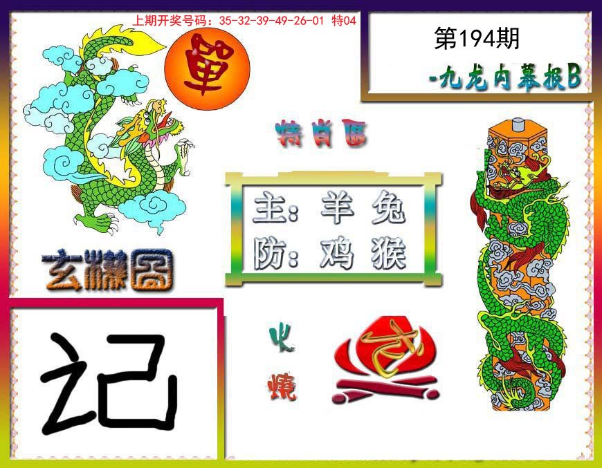 2024194期九龙内幕特肖图B