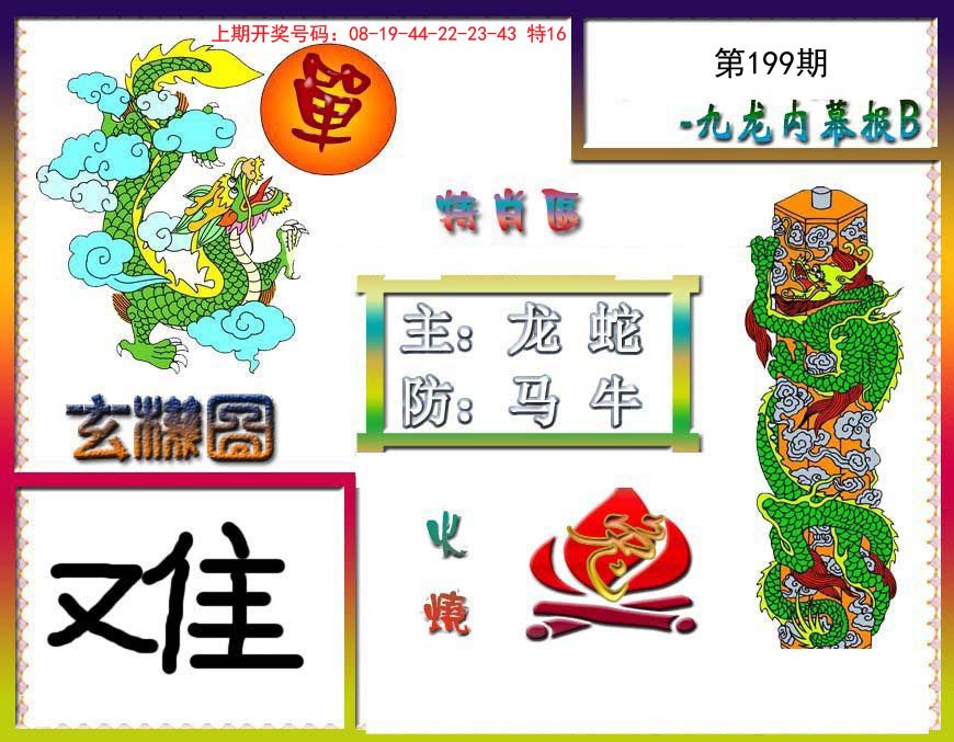 2024199期九龙内幕特肖图B