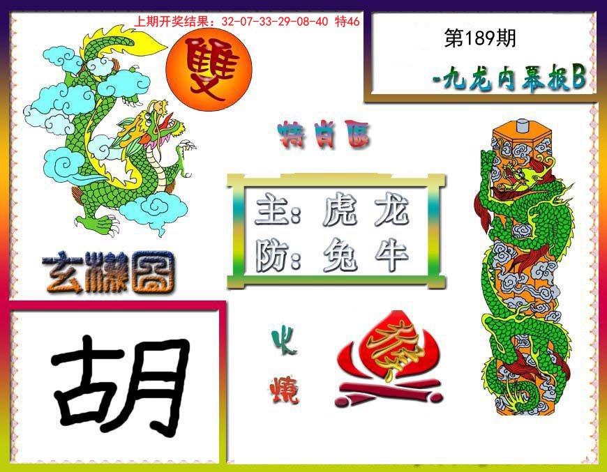 2024189期九龙内幕特肖图B