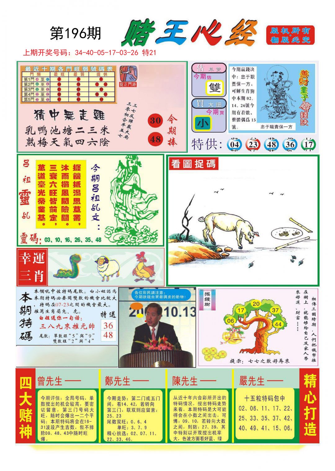 2024196期赌王心经