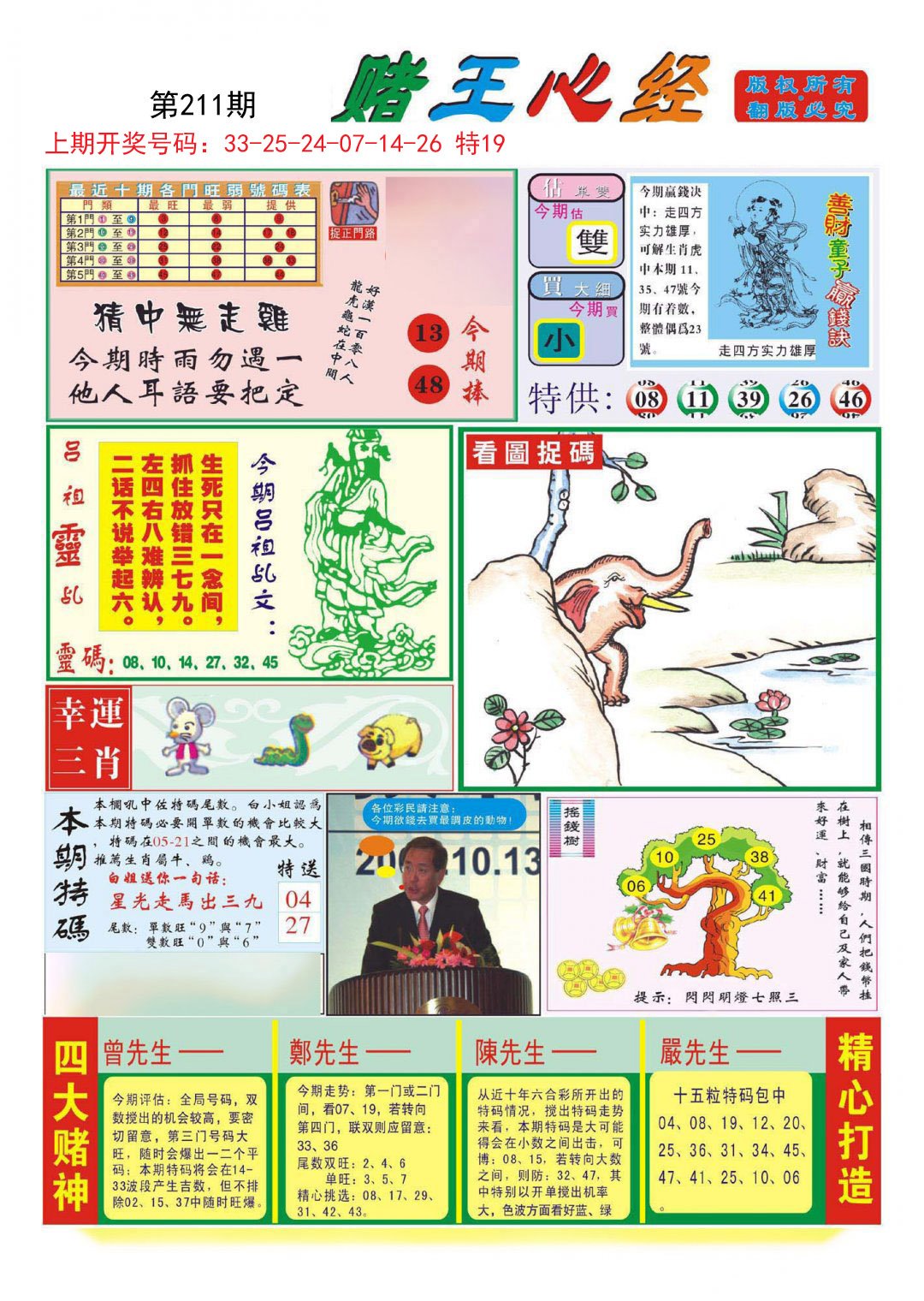 2024211期赌王心经