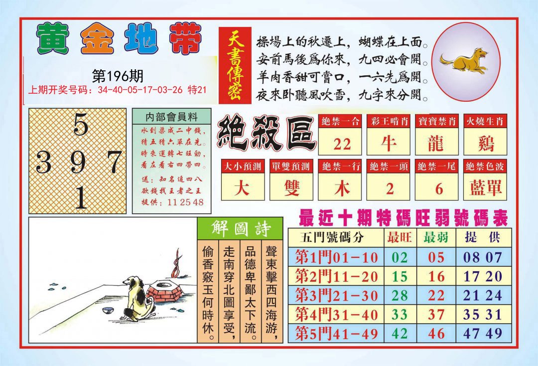 2024196期黄金地带