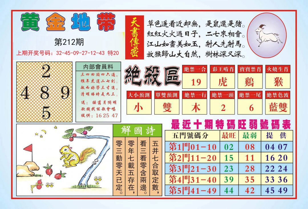 2024212期黄金地带