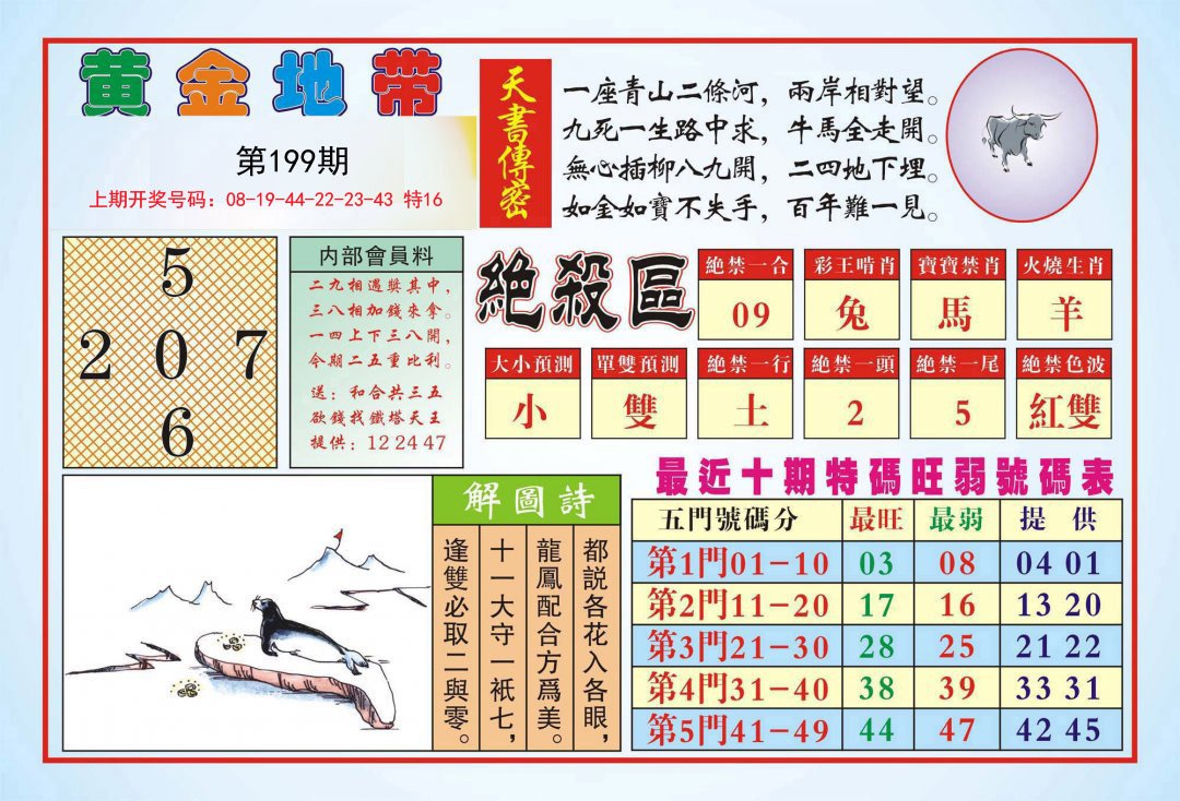 2024199期黄金地带