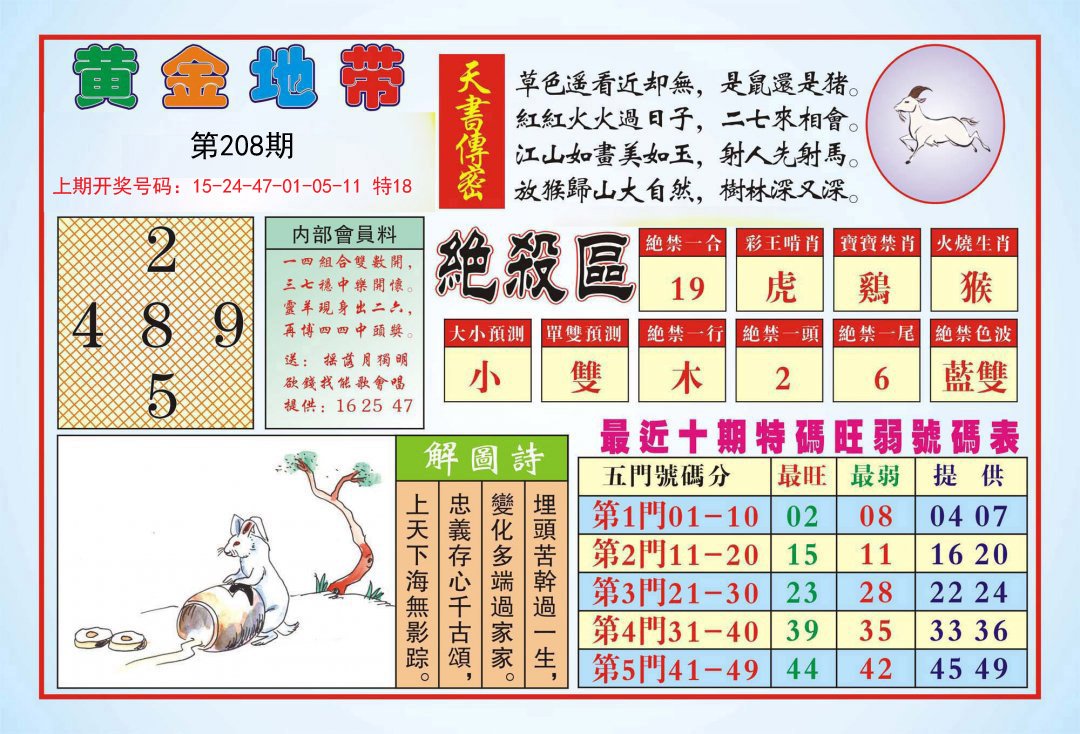 2024208期黄金地带