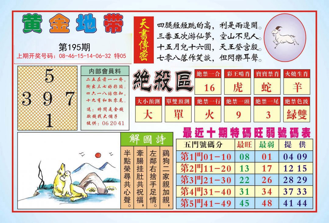 2024195期黄金地带