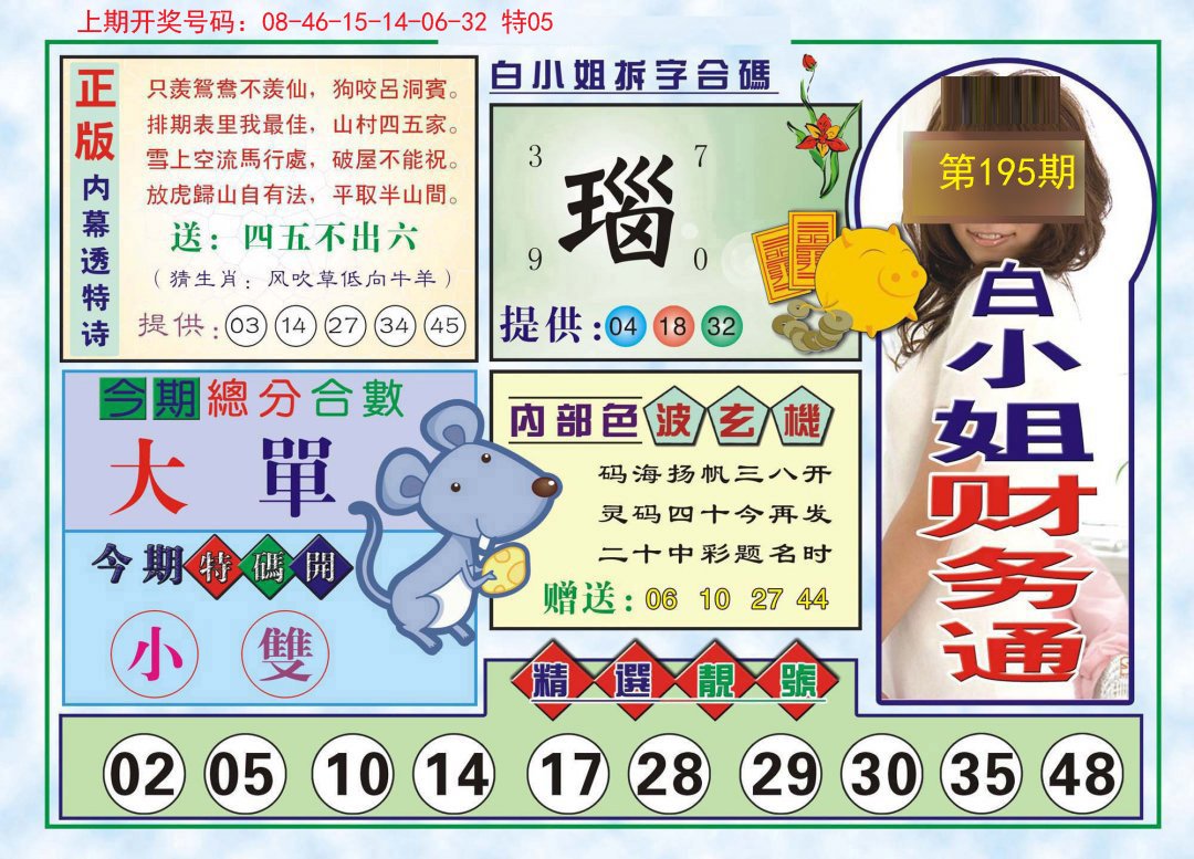 2024195期白小姐财务通