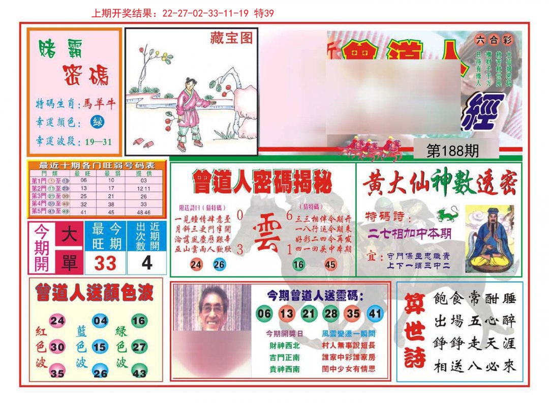 2024188期赢钱一经