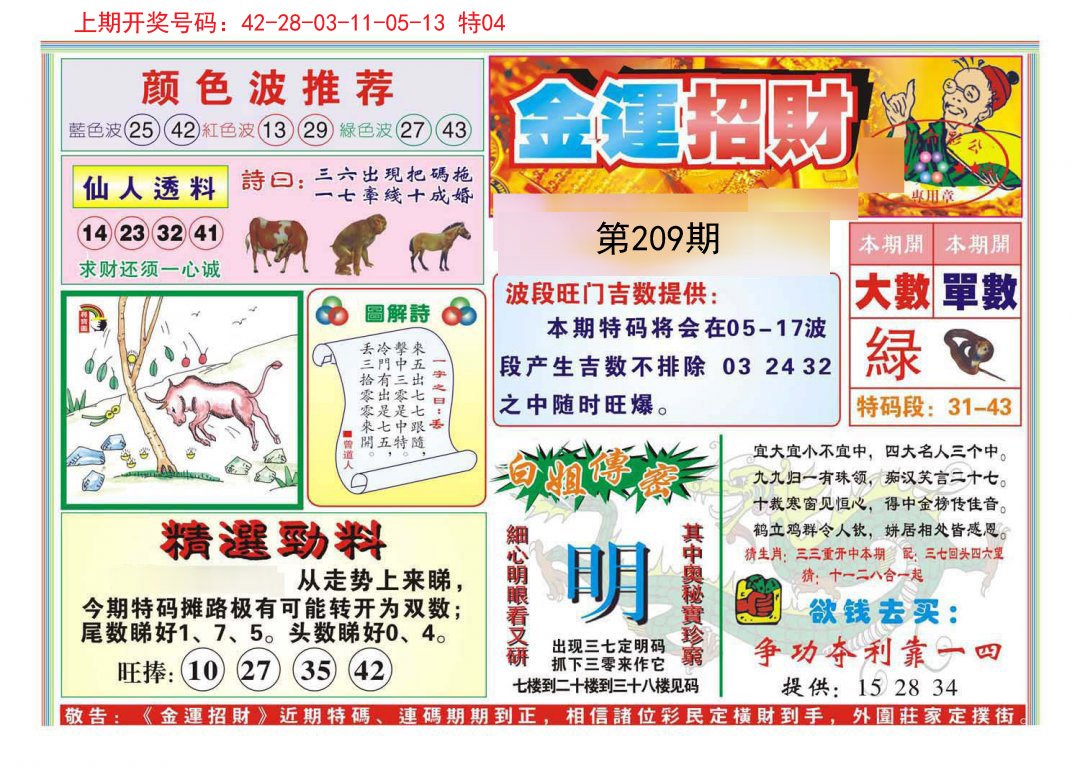 2024209期金运招财