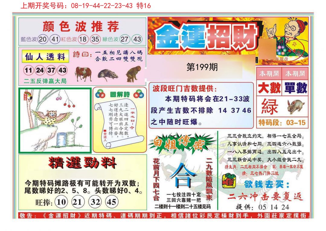 2024199期金运招财