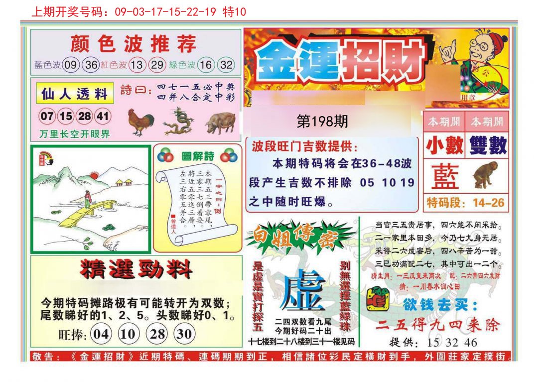 2024198期金运招财