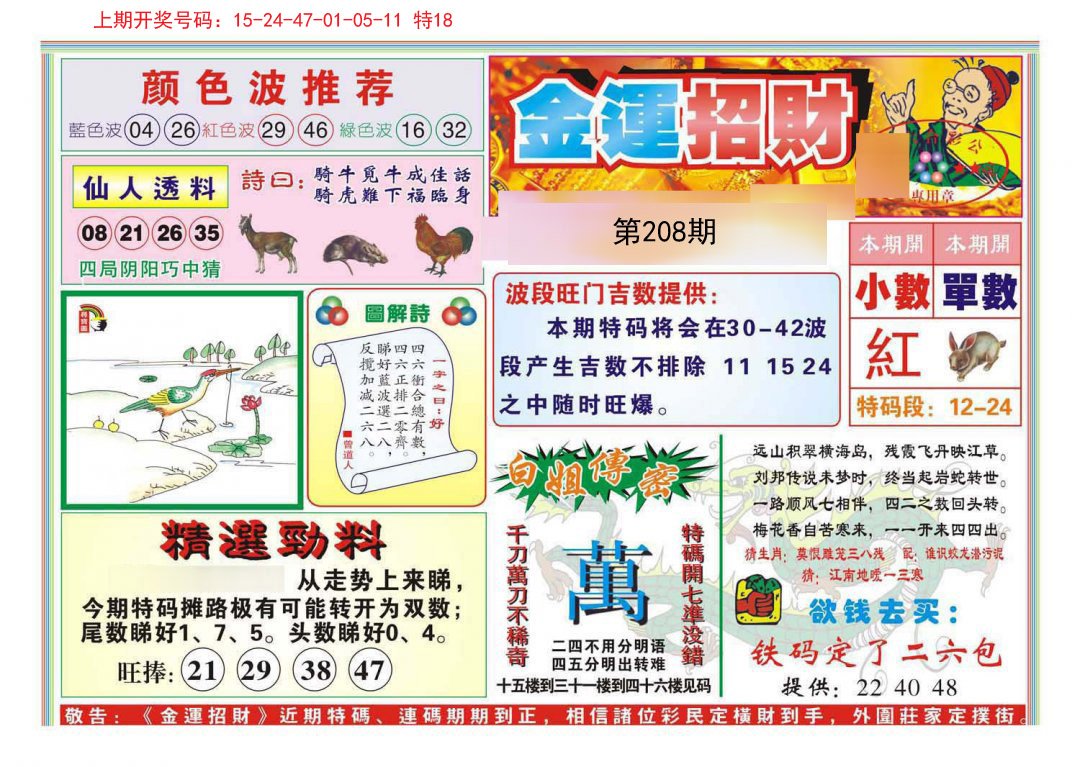 2024208期金运招财