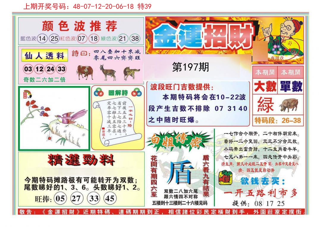 2024197期金运招财