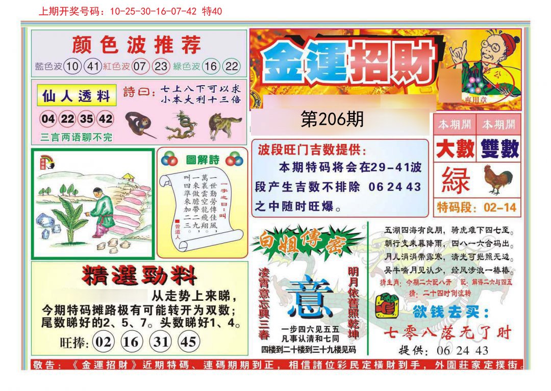 2024206期金运招财