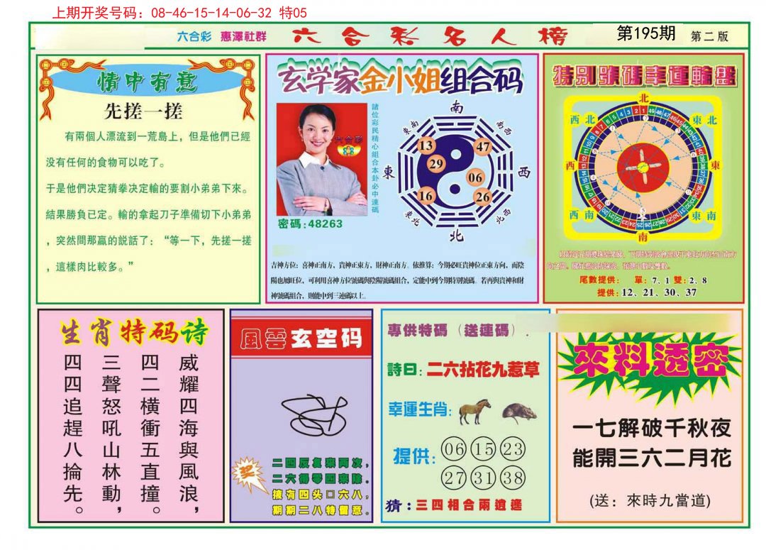 2024195期名人榜B