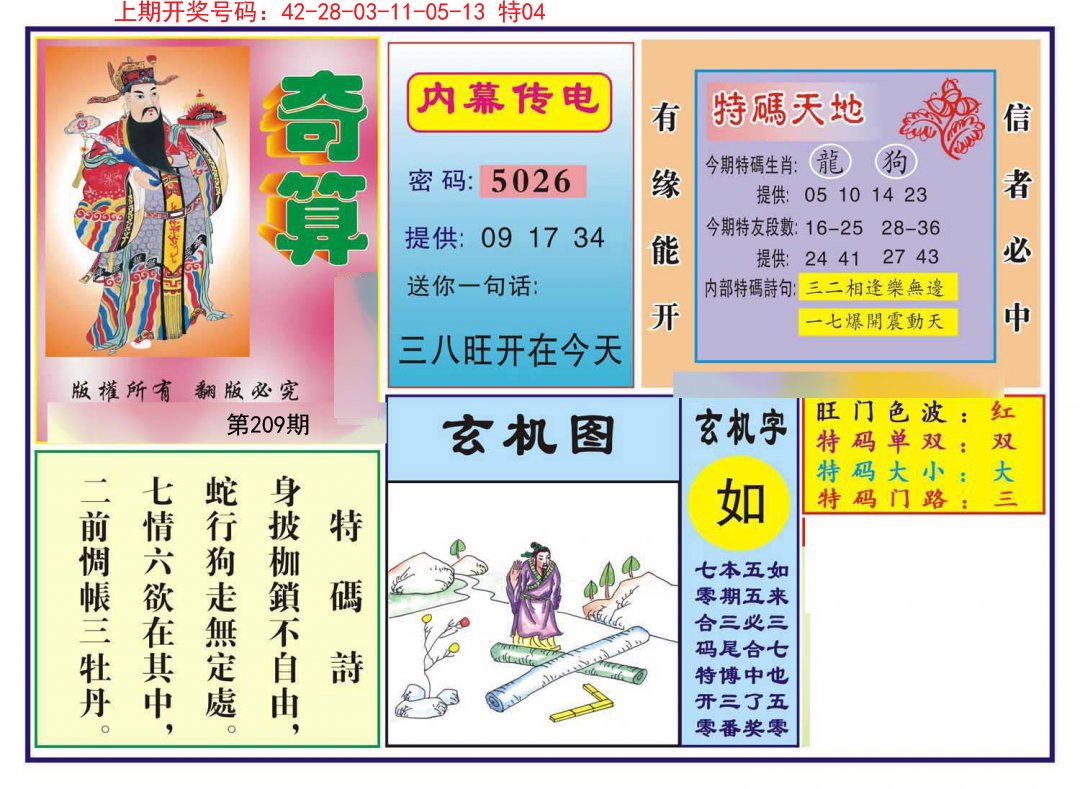 2024209期奇算