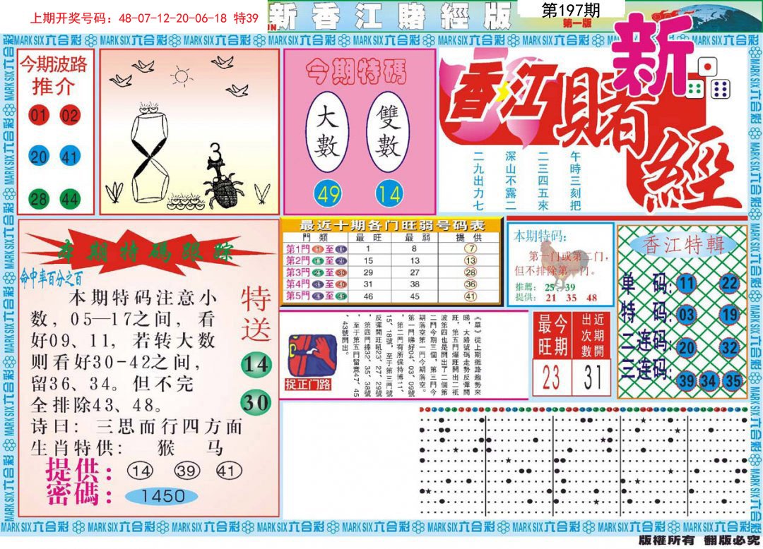 2024197期新香江赌经A