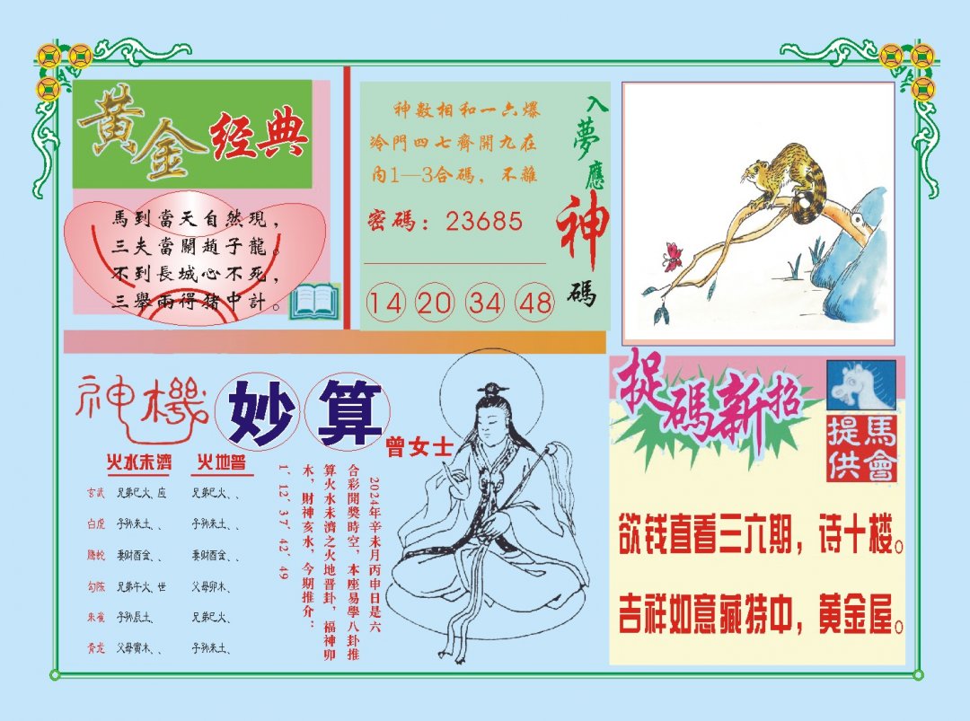 2024213期老版曾女士B