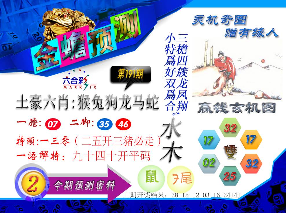 2024191期金蟾预测