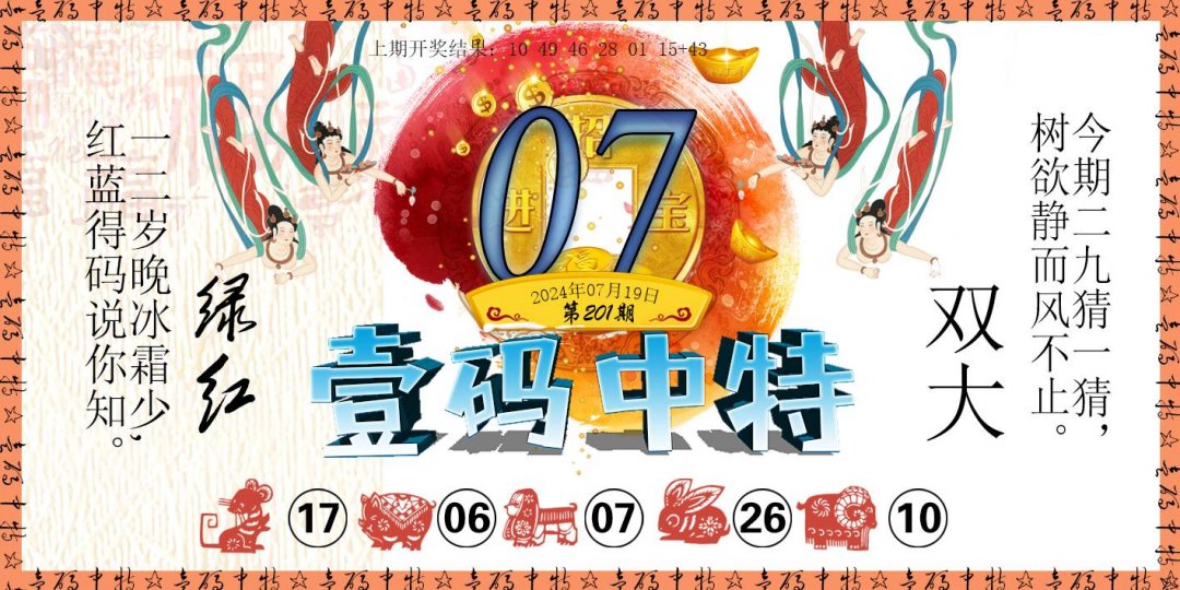 2024201期壹码中特