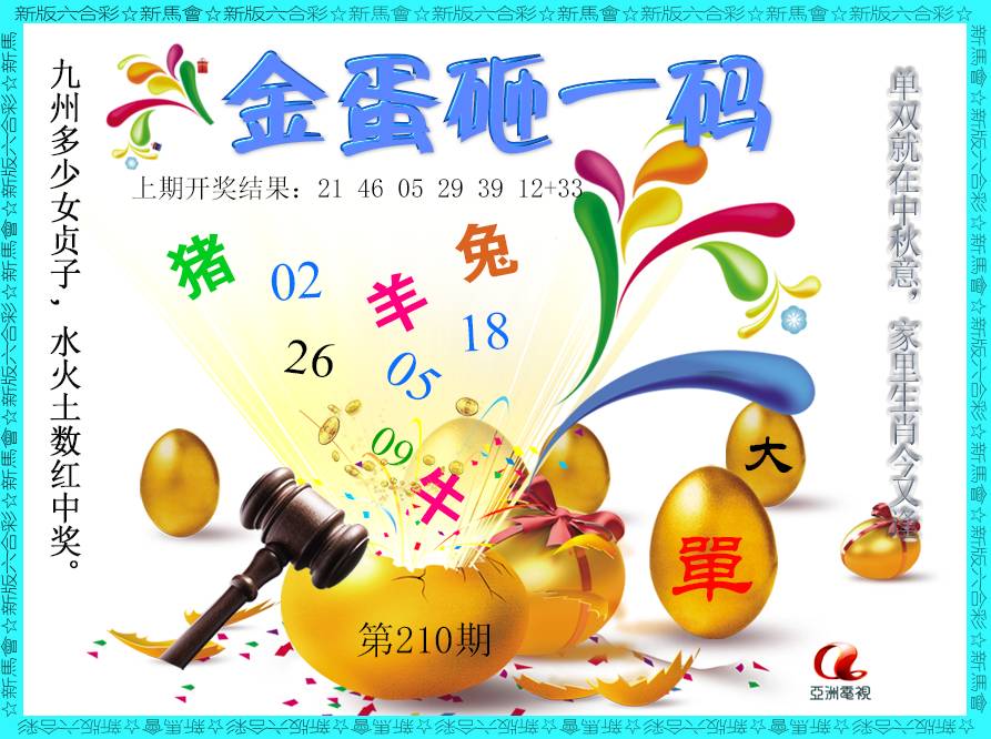 2024210期金蛋砸一码