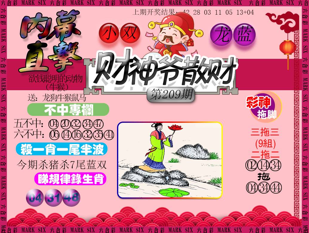 2024209期财神爷散财