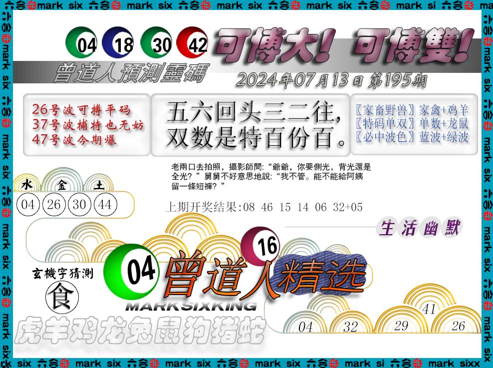2024195期曾道人精选