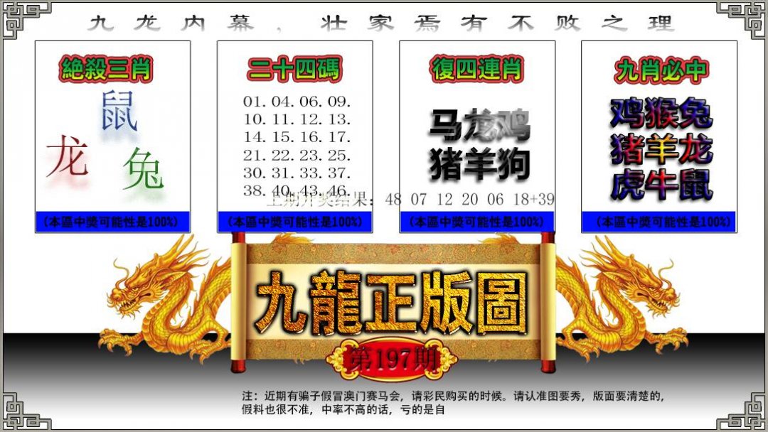 2024197期九龙正版图
