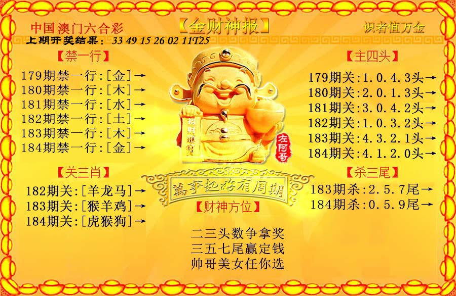 2024184期金财神