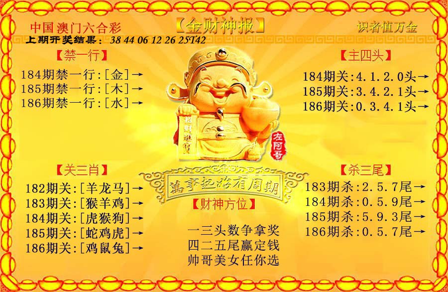 2024186期金财神