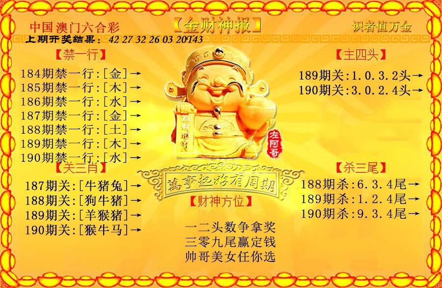 2024190期金财神