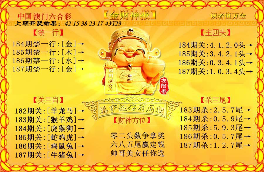 2024187期金财神