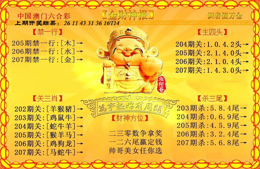 2024207期金财神