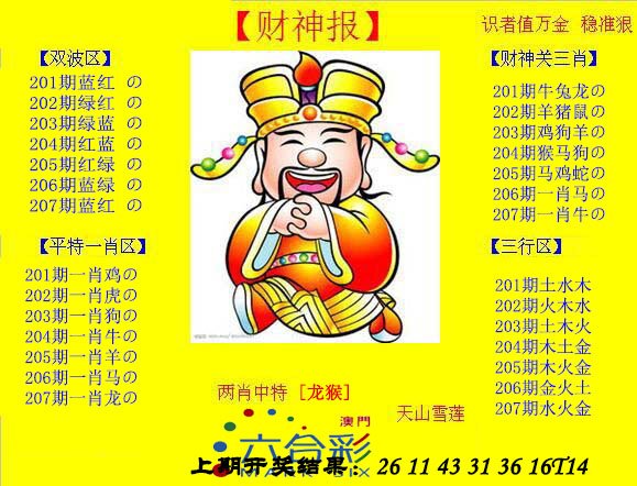 2024207期黄财神