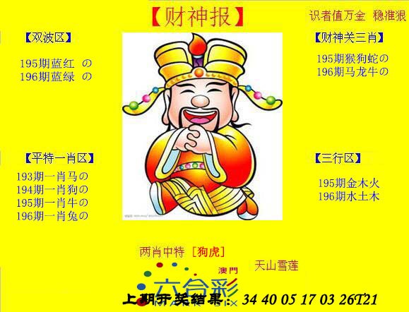 2024196期黄财神