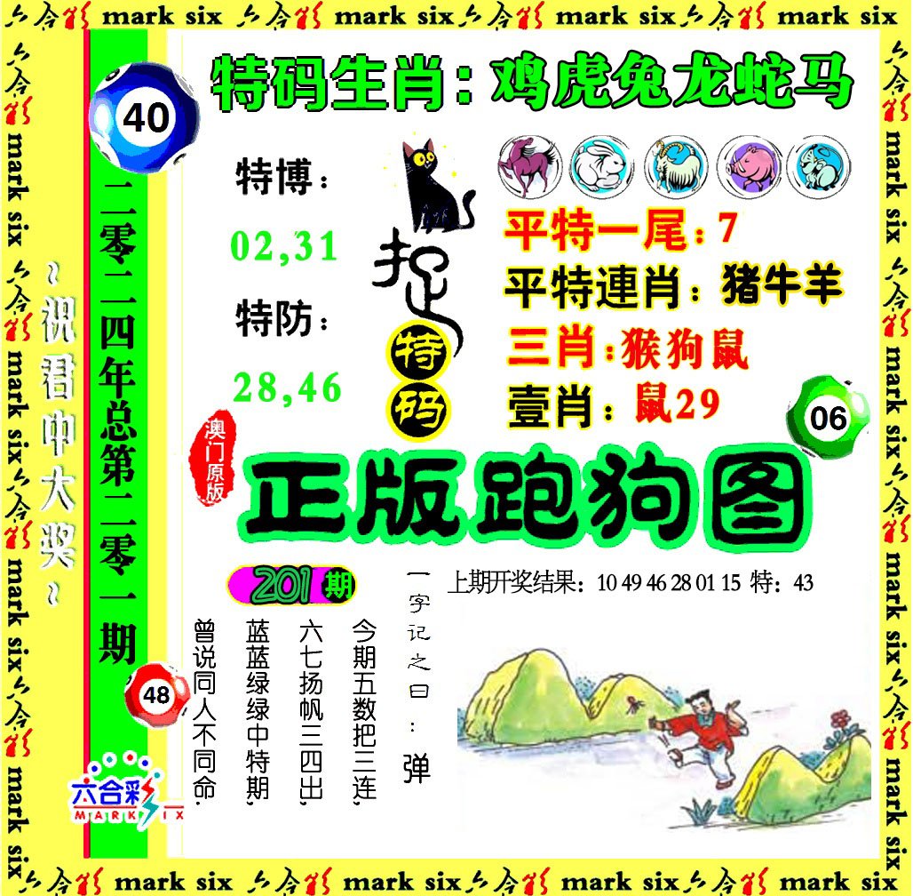2024201期正版跑狗图