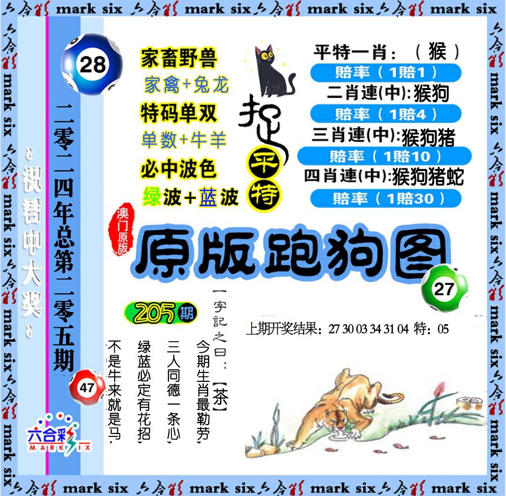 2024205期原版跑狗图