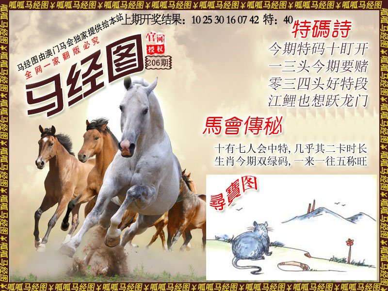2024206期马经1