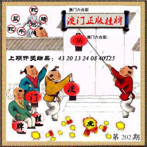 2024202期澳门挂牌另版