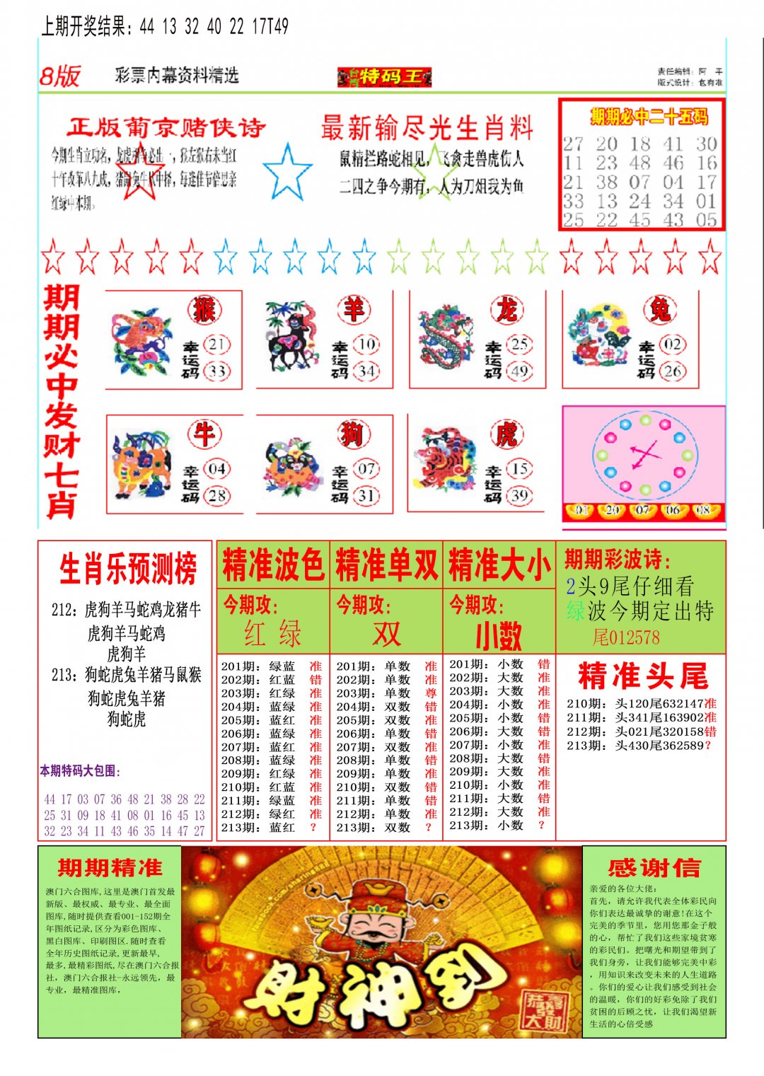 2024213期特码王B