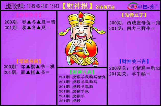 2024201期紫财神