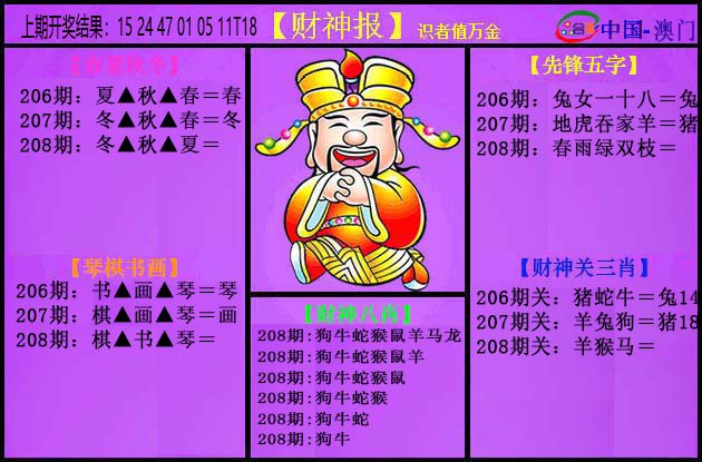2024208期紫财神