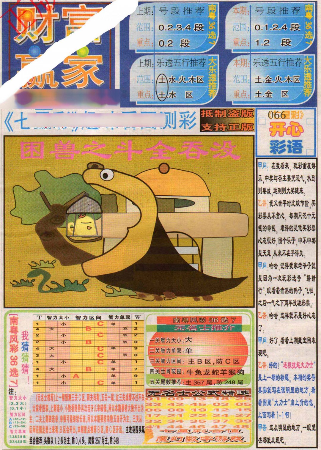 2024196期财富赢家（七星彩）