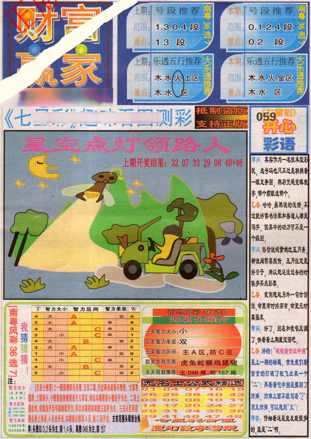 2024189期财富赢家（七星彩）