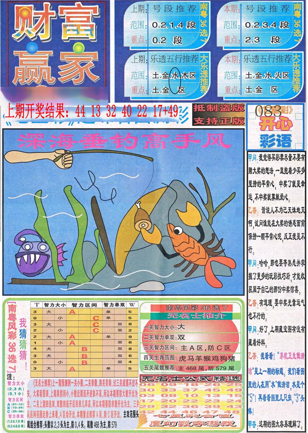 2024213期财富赢家（七星彩）