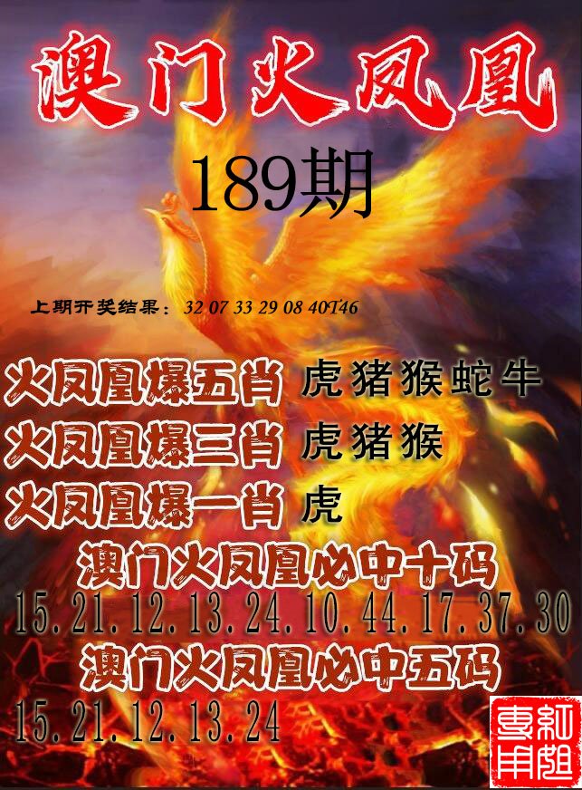 2024189期火凤凰